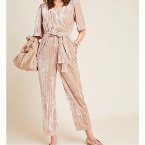 DOLAN LEFT COAST Mandy Crushed Velvet Jumpsuit size small